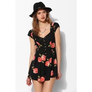 Urban Outfitters Ashley Lace-Up Back Romper